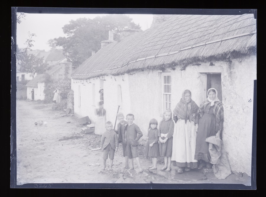Killybegs, cottages and group Image credit Leeds University Library