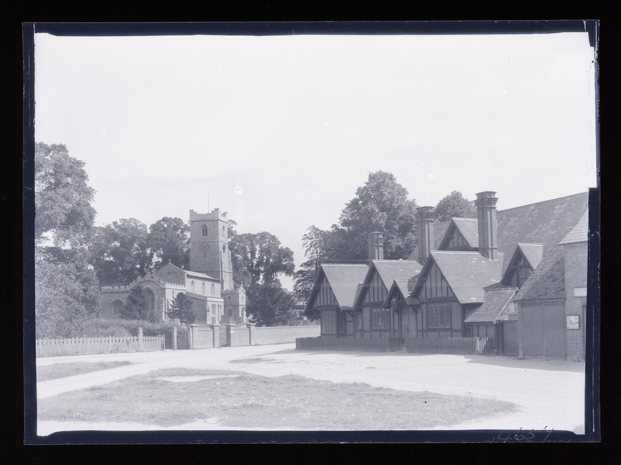 Aldbury, church and village hall Image credit Leeds University Library