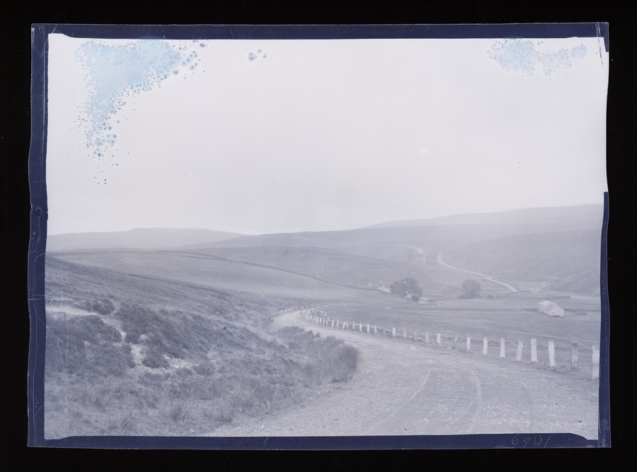 Up Lunesdale, from top of hill to Grains o' the Beck Image credit Leeds University Library