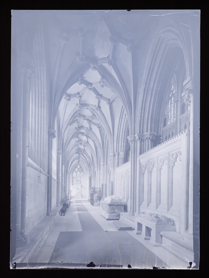 Wells Cathedral, S. choir aisle Image credit Leeds University Library