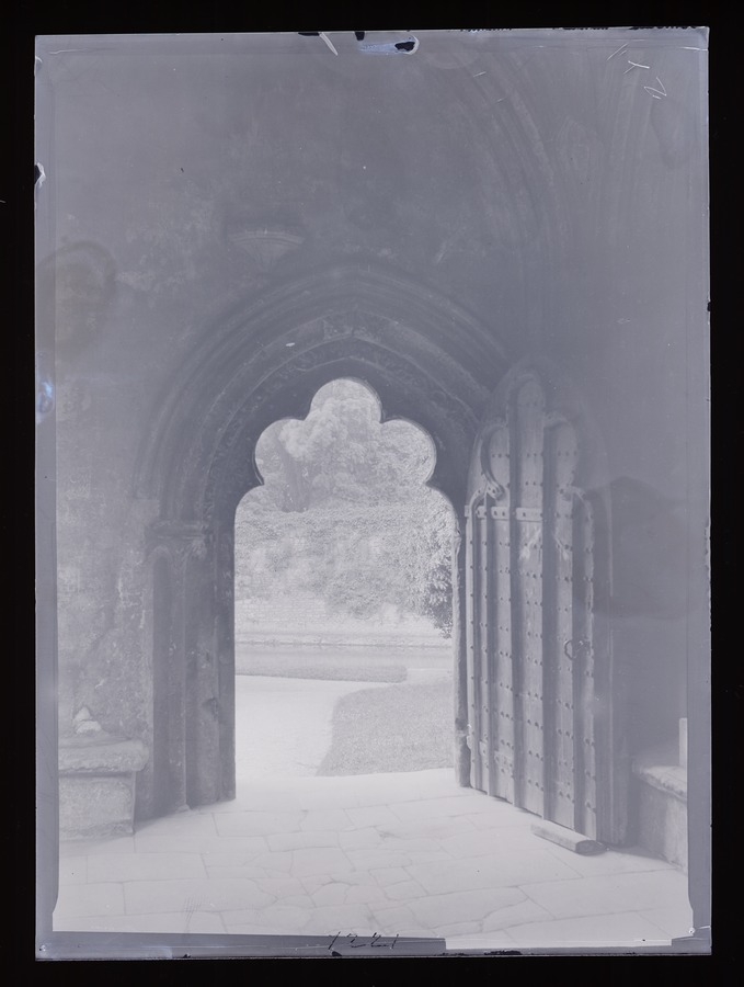 Wells Cathedral, Cloister door Image credit Leeds University Library