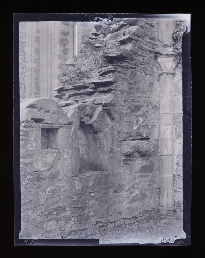 Vale of Crucis Abbey, corner of n. transept Image credit Leeds University Library