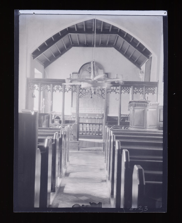 Llangynog, Interior Pennant church Image credit Leeds University Library