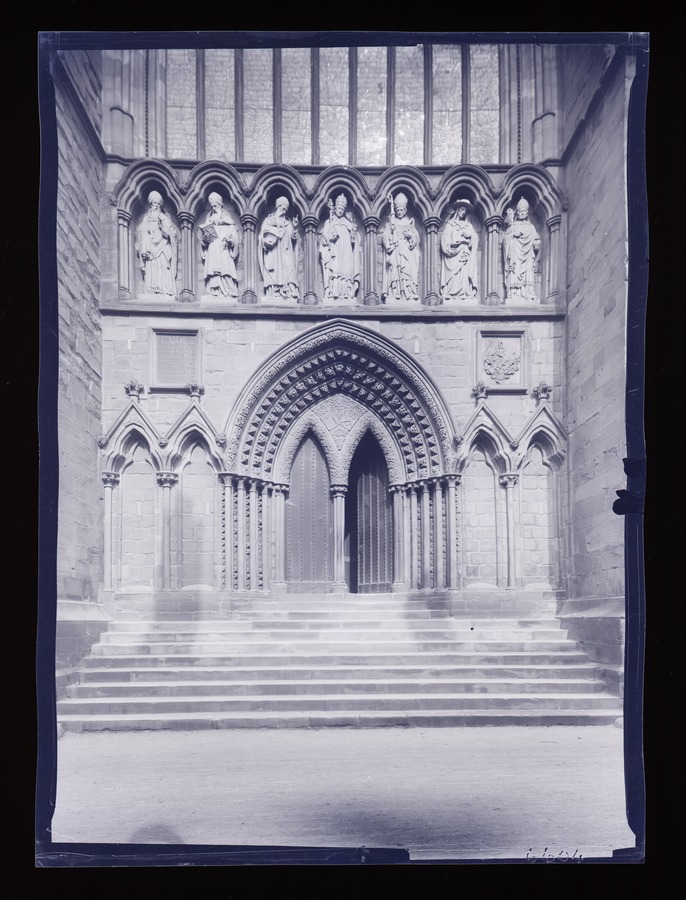 Lichfield Cathedral, S. door Image credit Leeds University Library