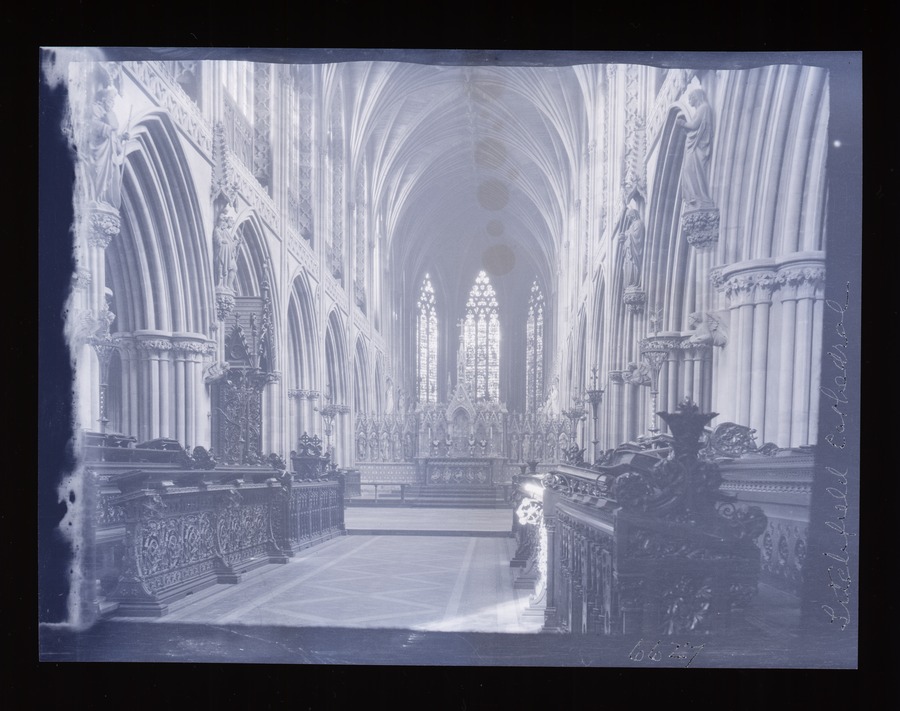 Lichfield Cathedral, choir Image credit Leeds University Library