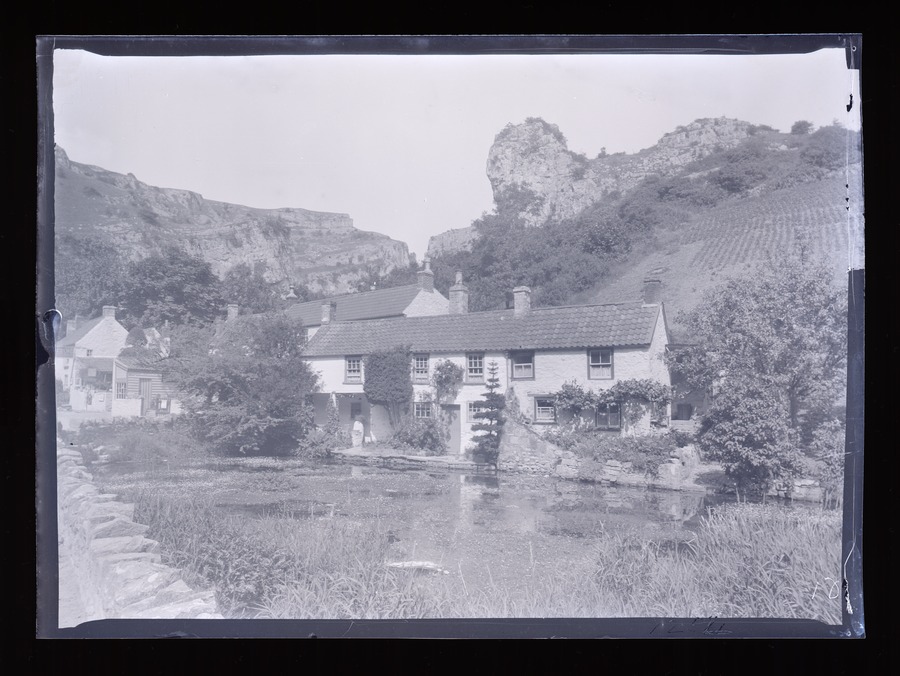 Cheddar cliffs & cottage Image credit Leeds University Library