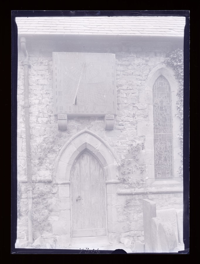 Eyam, Derbyshire, Sundial - church Image credit Leeds University Library