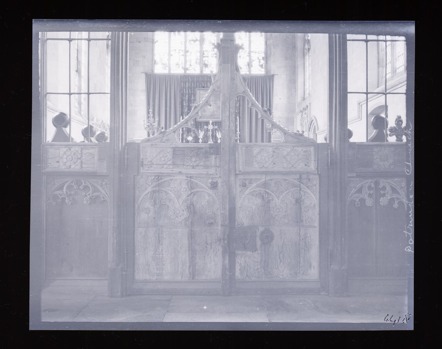 Partington Church, Door in Rood Screen Image credit Leeds University Library