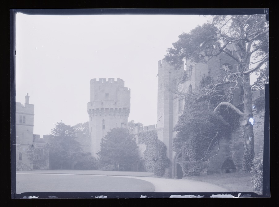 Warwick Castle, Barbican and Caesar's Tower [from courtyard] Image credit Leeds University Library