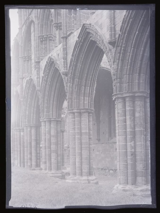 Whitby Abbey, Arcading n. side choir Image credit Leeds University Library