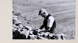 Mr John Hunter walling a gap on the Buttertubs Pass. Image used for one of the photographic illustrations in "Life and Tradition in the Yorkshire Dales" (1968), plate 197