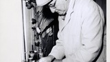 Mr M.E.Ward, saddler, of Helmsley, making a hedging mitten. . Probably associated with the series of photographs used to illustrate  "Life in the Moorlands of North-East Yorkshire" (1972)