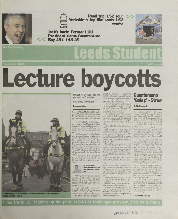 Leeds Student, volume 36 issue 18 Image credit Leeds University Library