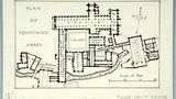 Plan of Fountains Abbey. Original drawing for use in "Getting to Know Yorkshire" (1964), page 102