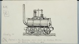 Blenkinsop Engine, made by Matthew Murray at Holbeck, Leeds, in 1812. Original drawing for use in "Getting to Know Yorkshire" (1964), page 71