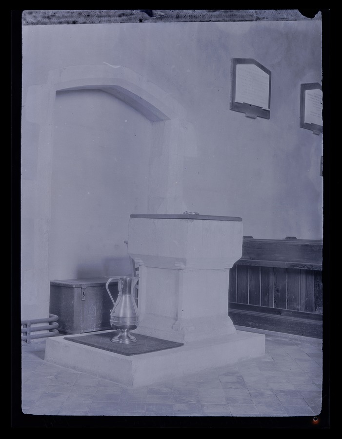 Alfriston, St. Andrew's Church font Image credit Leeds University Library