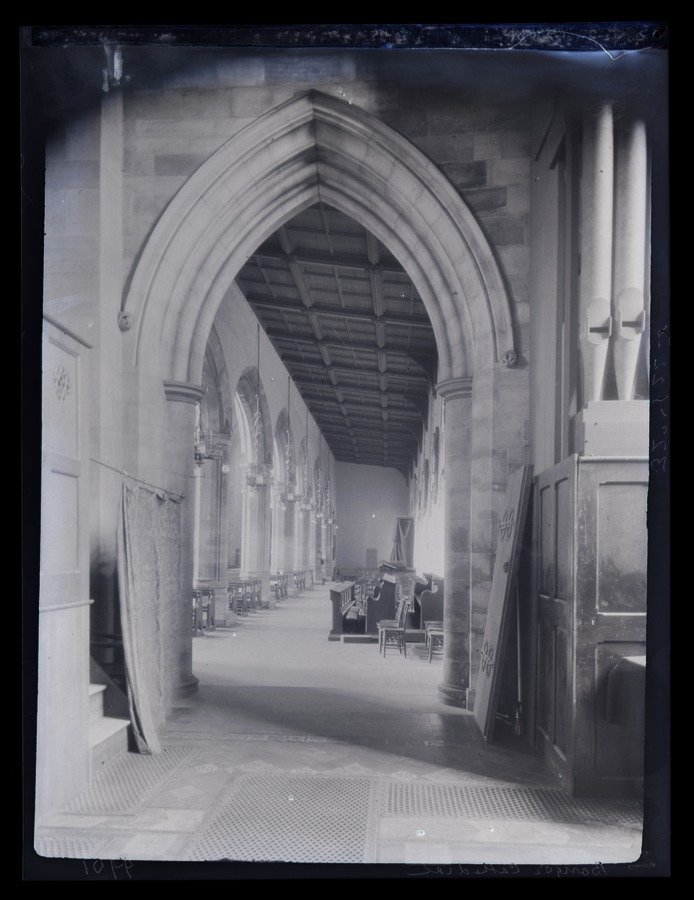 Bangor Cathedral, n. aisle Image credit Leeds University Library