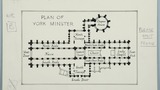 Plan of York Minster. Original drawing for use in "Getting to Know Yorkshire" (1964), page 38