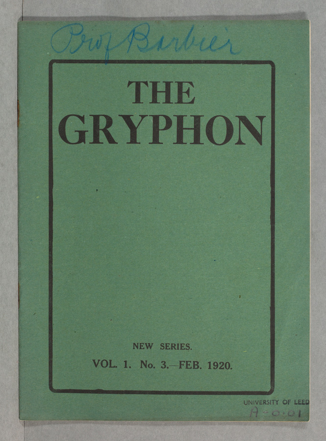 The Gryphon: Second Series, volume 1 issue 3 © University of Leeds