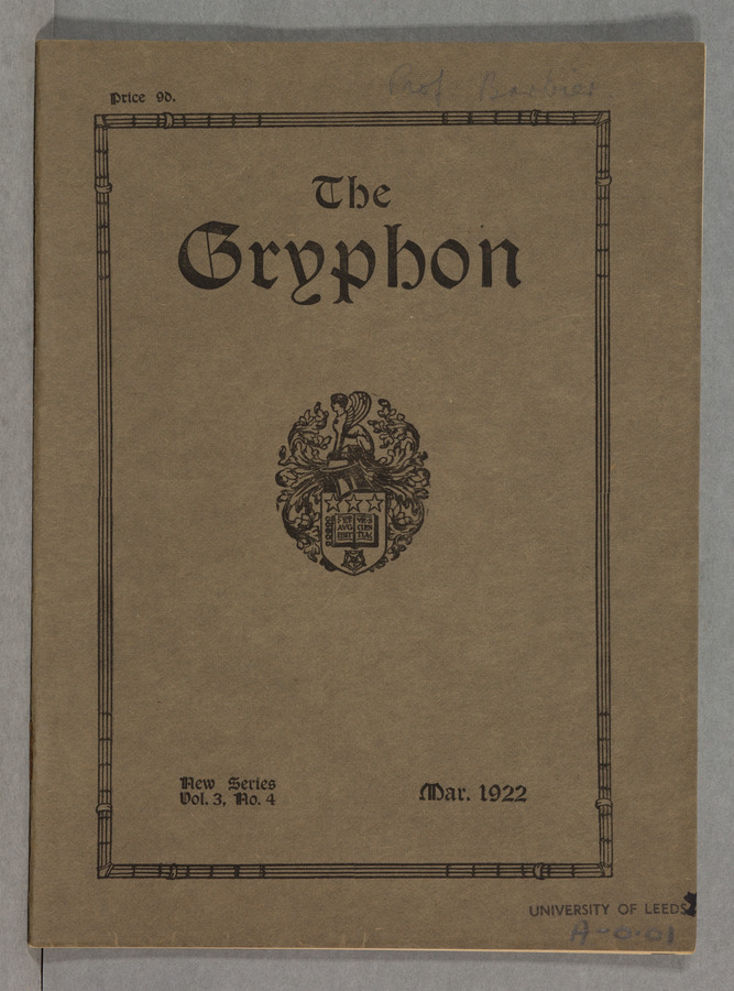 The Gryphon: Second Series, volume 3 issue 4 © University of Leeds