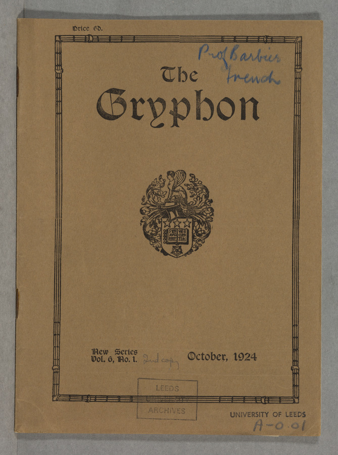The Gryphon: Second Series, volume 6 issue 1 © University of Leeds