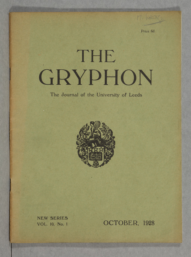 The Gryphon: Second Series, volume 10 issue 1 Media credit University of Leeds