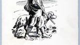 The gamekeeper. Original drawing used in "Yorkshire Cottage" (1942), page 123