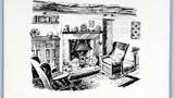 Dining Room. Original drawing used in "Yorkshire Cottage" (1942), page 59