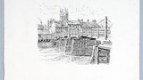 Selby Toll-Bridge, original drawing  used in "Yorkshire Tour" (1939), page 33