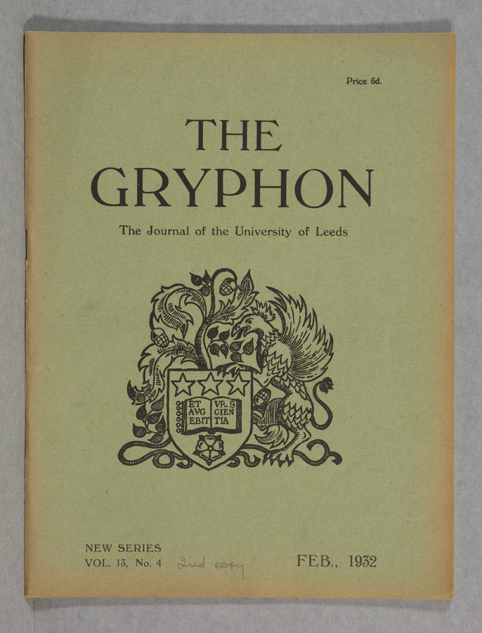 The Gryphon: Second Series, volume 13 issue 4 Media credit University of Leeds