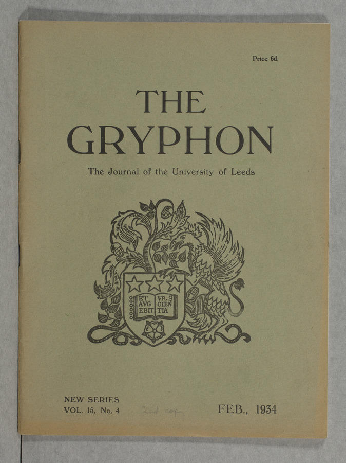 The Gryphon: Second Series, volume 15 issue 4 Media credit University of Leeds