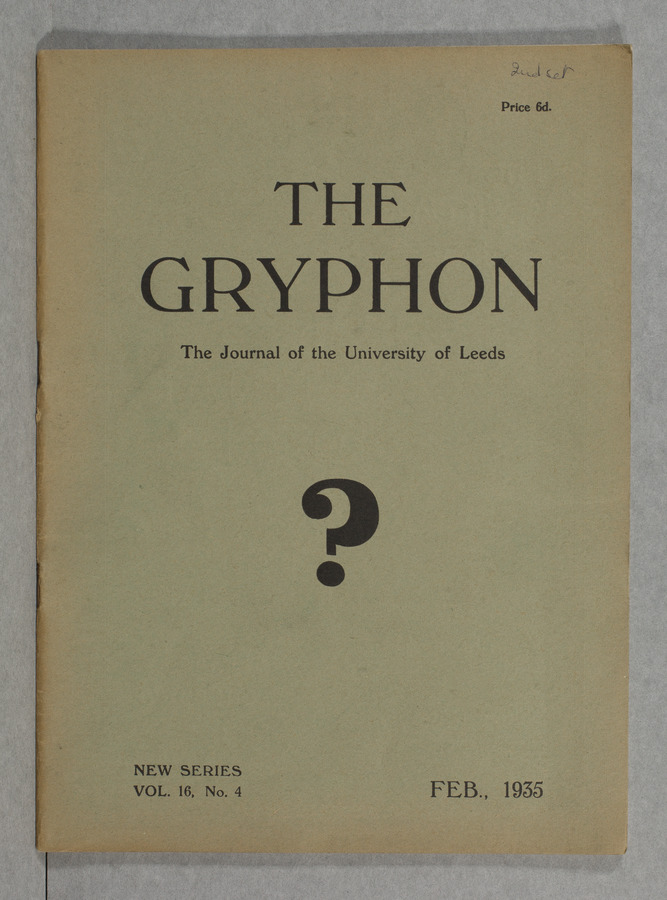 The Gryphon: Second Series, volume 16 issue 4 Media credit University of Leeds