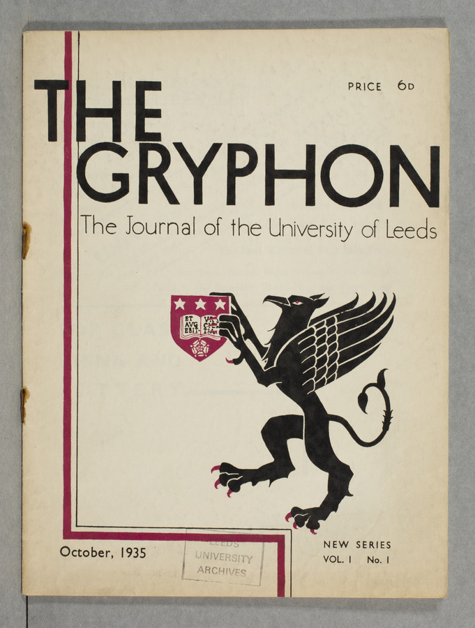 The Gryphon: Third Series, volume 1 issue 1 Media credit University of Leeds