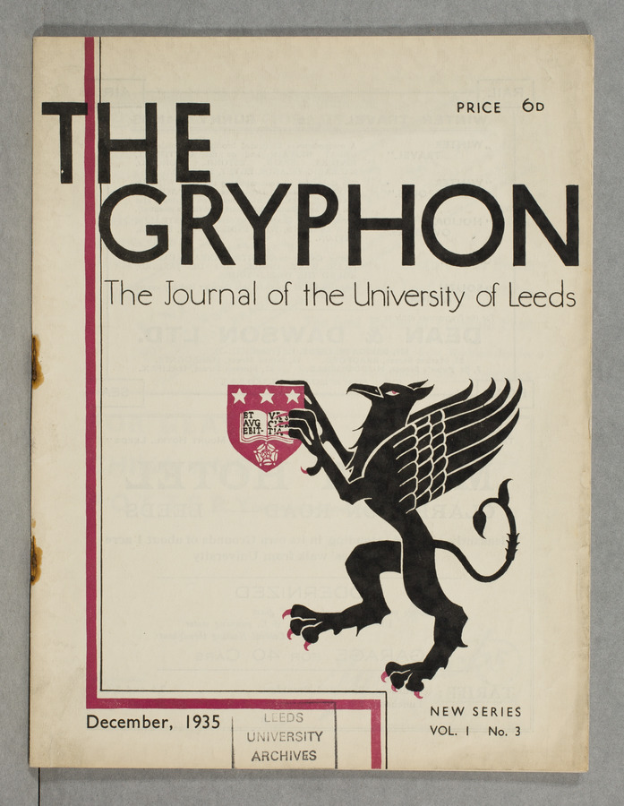 The Gryphon: Third Series, volume 1 issue 3 Media credit University of Leeds