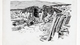 The Quarry. Original drawing used in "Yorkshire Cottage" (1942), page 32