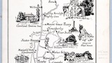 Pictorial Map of the Vale of Mowbray. Original drawing produced for "The Dalesman". Date and page reference to be researched.