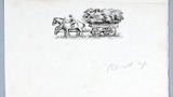 Wold Waggon, original drawing  used as a tailpiece in "Yorkshire Tour" (1939)