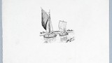 Barges, original drawing  used in "Yorkshire Tour" (1939), page 57