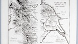 Map of the Yorkshire Regions, Hills and Rivers. Original drawing for endpapers for "Getting to Know Yorkshire" (1964)