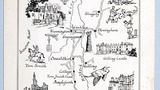 Pictorial Map of the Howardian Hills. Original drawing produced for "The Dalesman". Date and page reference to be researched.