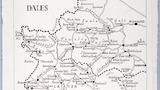 Map of the Yorkshire Dales. Original drawing used in "Life and Tradition in the Yorkshire Dales" (1968), page xii