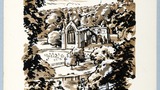 Bolton Abbey. Original drawing used in "Yorkshire Heritage" (1950), facing page 148