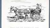 Dolly's Shoes rang on the Iron-hard Surface' (Dolly and the governess car). Original drawing used in "Yorkshire Heritage" (1950), page 217