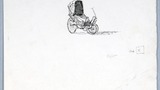 Bath-chair, original drawing  prepared and proposed as one of the illustrations for "Yorkshire Tour" (1939), but not used