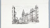 The Headrow, Leeds, original drawing  used in "Yorkshire Tour" (1939), page 106