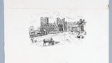 Castle Bolton, original drawing  used in "Yorkshire Tour" (1939), page 183