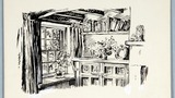 A Window in the Dining-Room'. Original drawing used in "Yorkshire Heritage" (1950), page 184