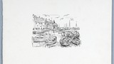 Bridlington Harbour, original drawing  used in "Yorkshire Tour" (1939), page 70