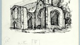 Mount Grace Priory. Original drawing used in "The Wonders of Yorkshire" (1959), page 200