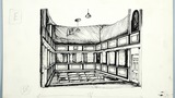 Theatre Royal, Richmond. Original drawing used in "The Wonders of Yorkshire" (1959), page 194